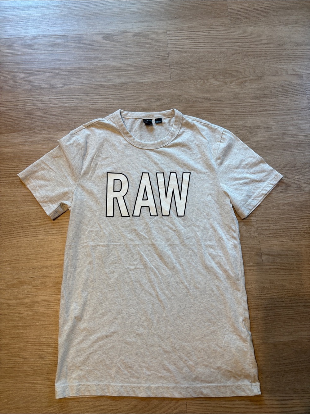 G-Star RAW Men’s S RAW Logo Graphic T Shirt Heather Gray Streetwear